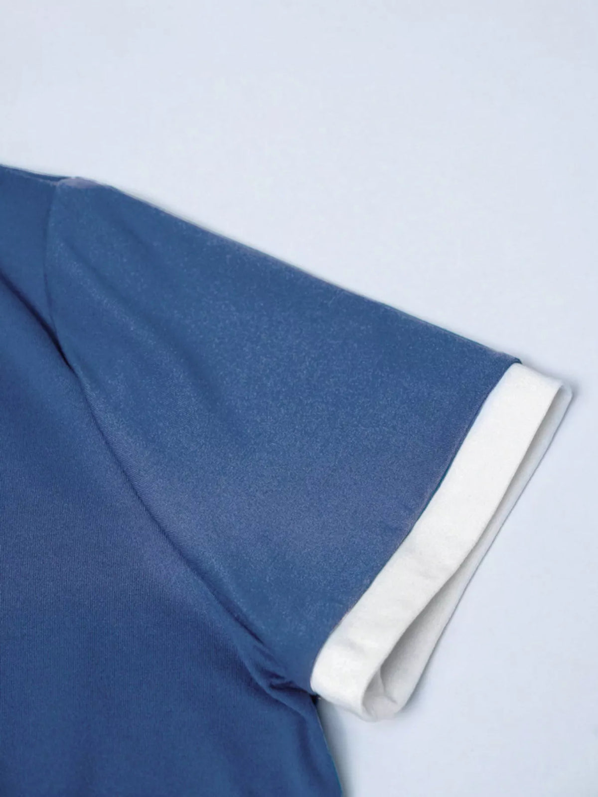 Casual Contrast Trim Short Sleeve T-Shirt - Draped in Grace