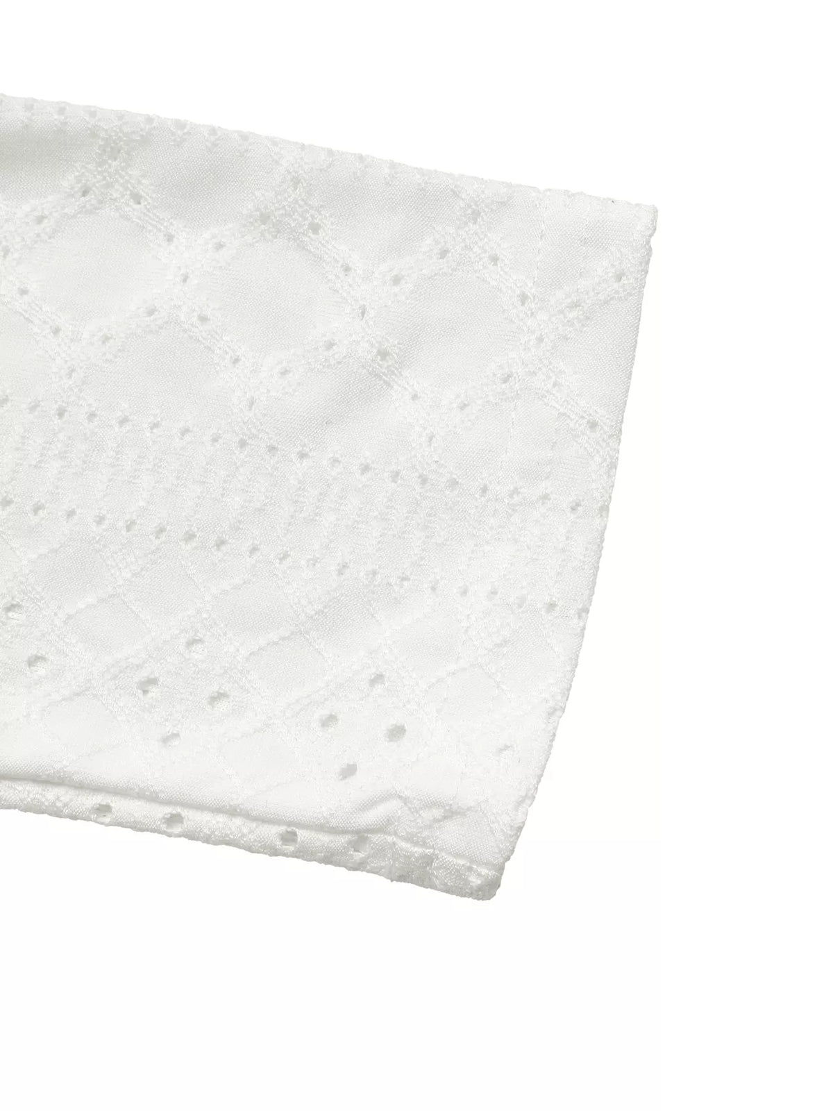 Eyelet V-Neck Long Sleeve T-Shirt - Draped in Grace