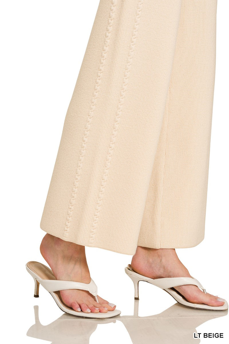 Zenana Viscose Sweater Pants - Draped in Grace