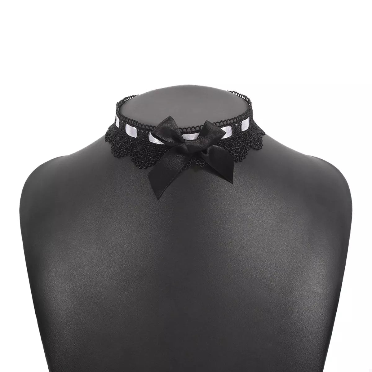 Lace Bow Choker Necklace - Draped in Grace