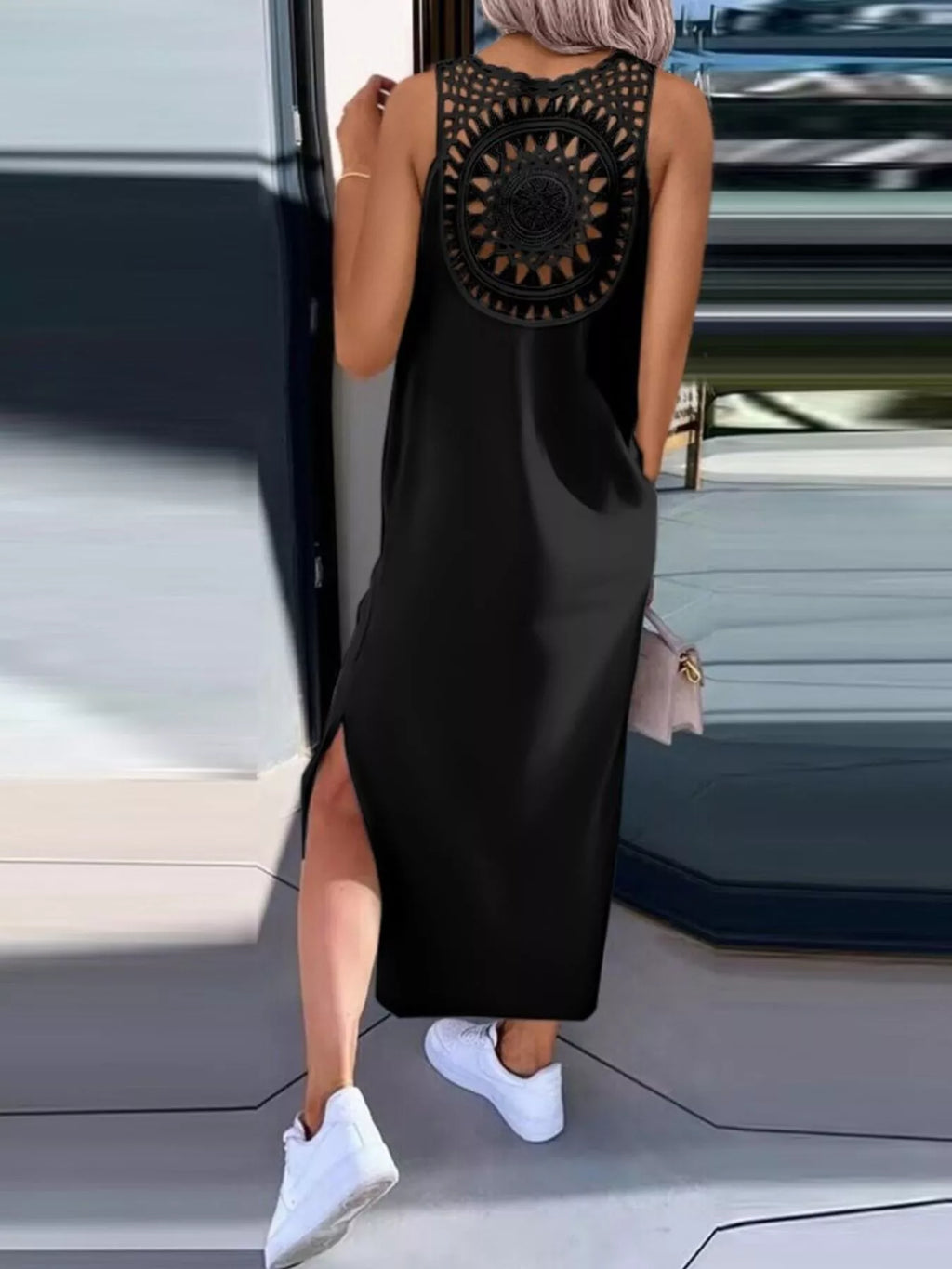 Side Slit Sleeveless Maxi Dress - Draped in Grace