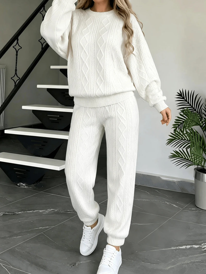 Cable Knit Loungewear Set