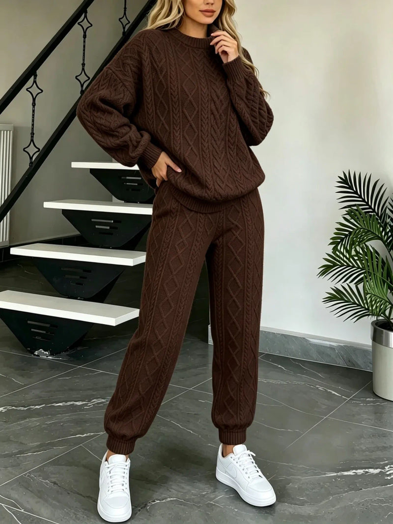 Cable Knit Loungewear Set