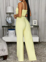 Smocked Cami Wide Leg Pants Set