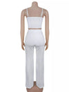 Smocked Cami Wide Leg Pants Set