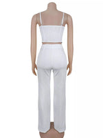 Smocked Cami Wide Leg Pants Set