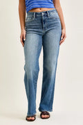 Judy Blue Mid Rise 90s Straight Jeans - Draped in Grace