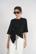 Drawstring Tee- Black