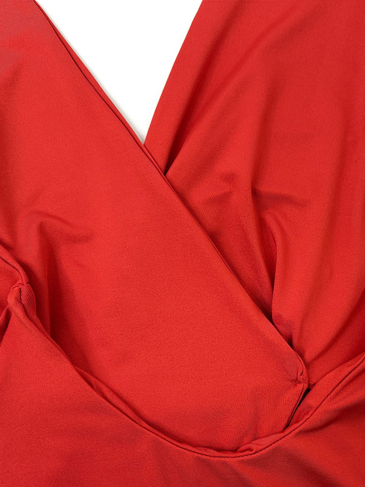 Halter Neck Twist Front Mini Dress - Draped in Grace