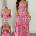 Fitted-waist Multi-layered Long Camisole Dress - Draped in Grace