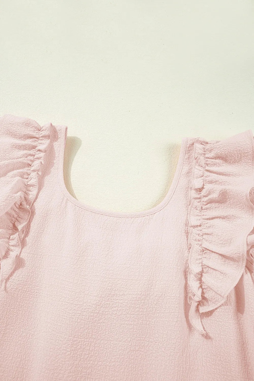 Ruffle Sleeve Bow Back Mini Dress - Draped in Grace