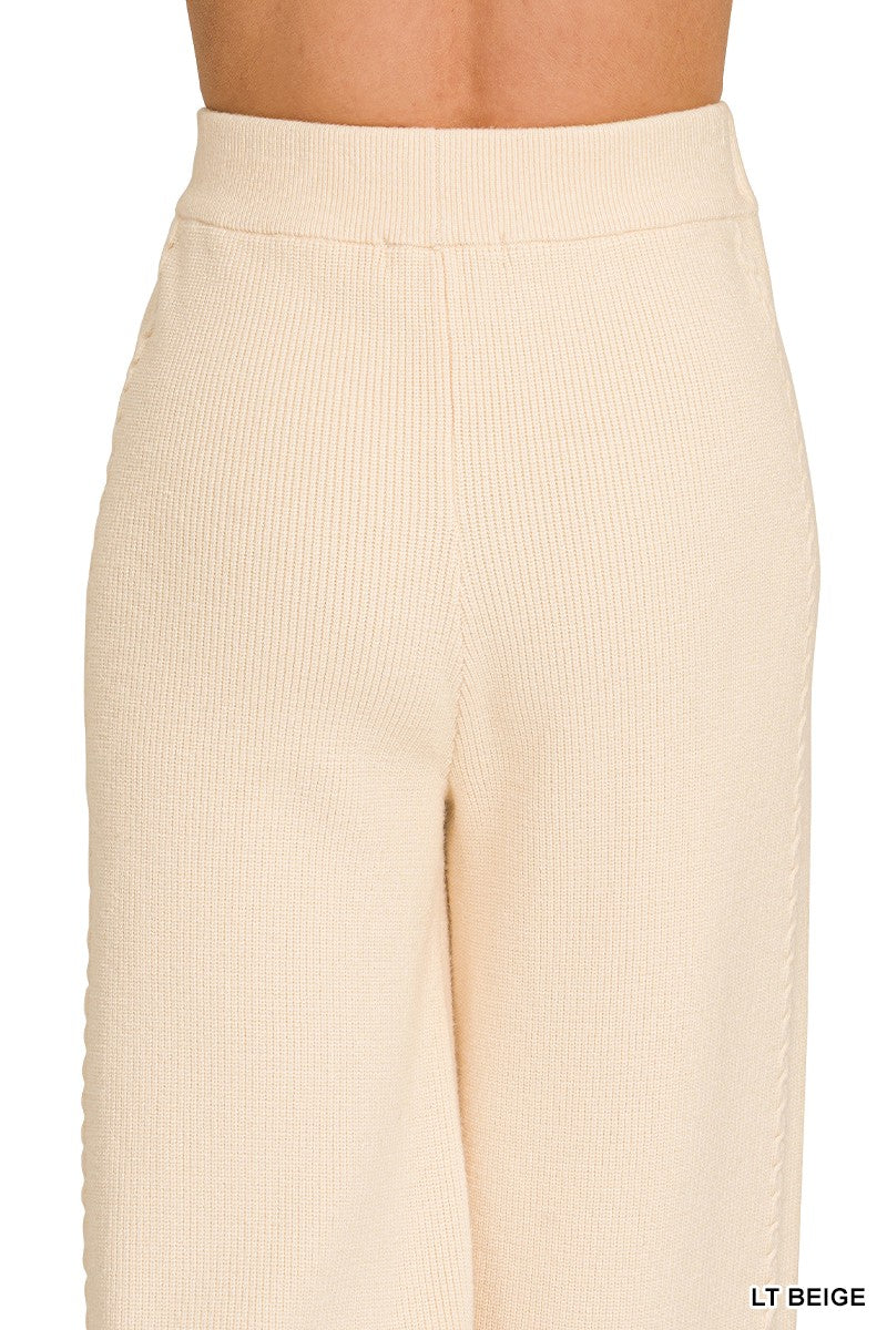 Zenana Viscose Sweater Pants - Draped in Grace