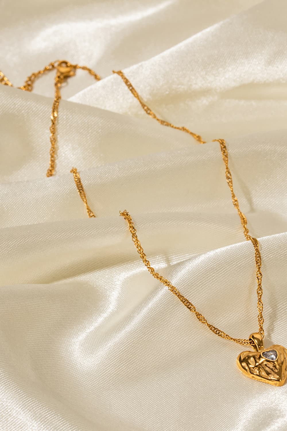 Heart Pendant Stainless Steel Necklace - Draped in Grace