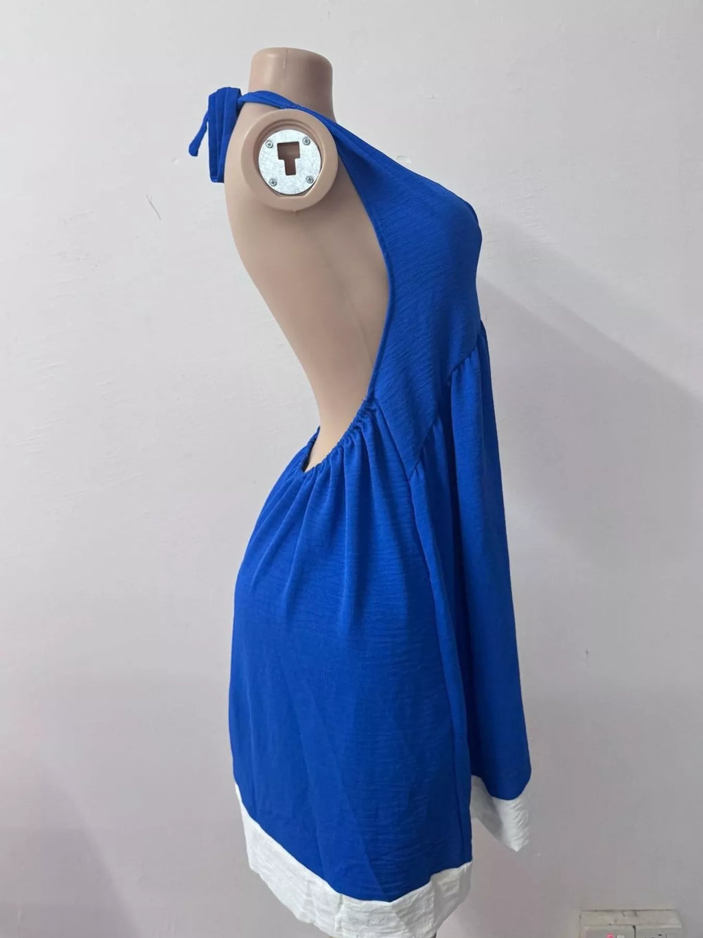 Backless Halter Neck Mini Dress - Draped in Grace