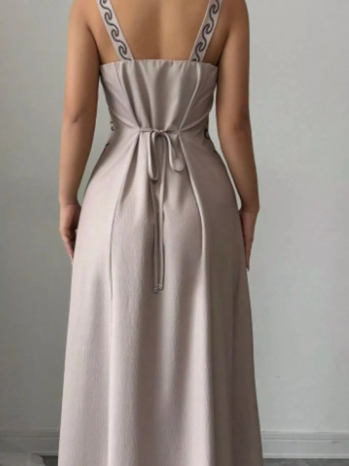 Floral Sleeveless Maxi Dress with Side Slit - Draped in Grace