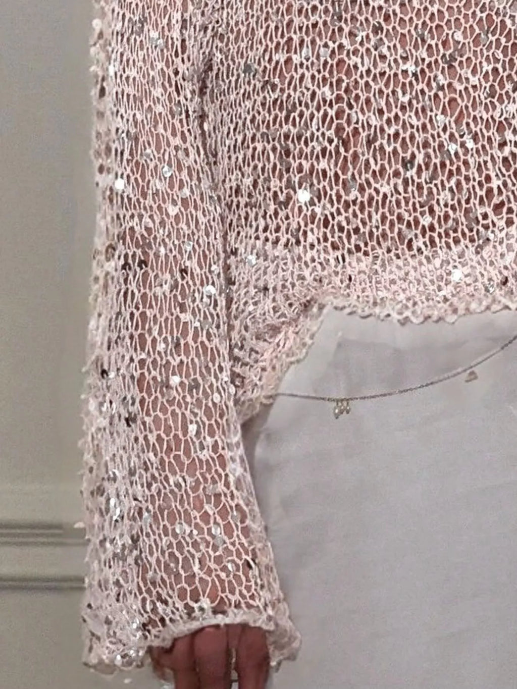 Sequin Long Sleeve Knit Cover Up - Draped in Grace