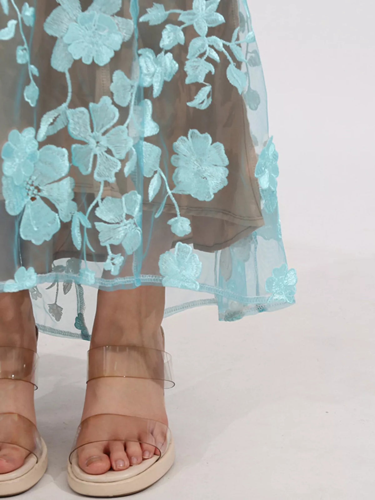 Floral Embroidered Tube Maxi Dress - Draped in Grace