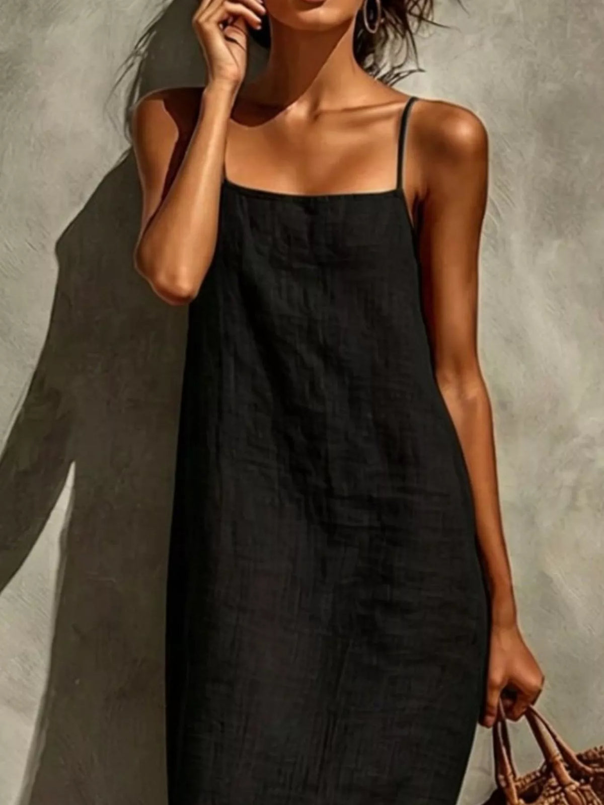 Sleeveless Linen Casual Maxi Dress - Draped in Grace