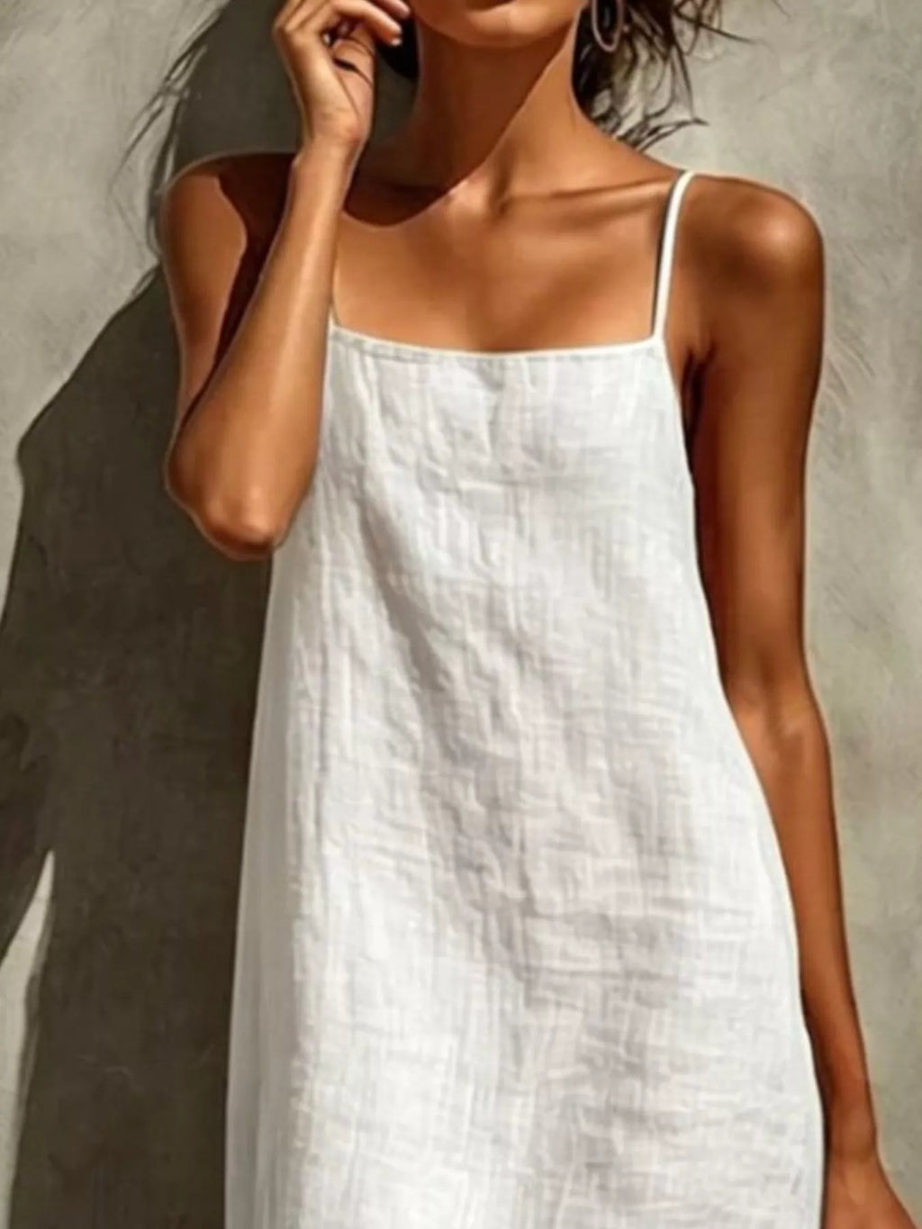 Sleeveless Linen Casual Maxi Dress - Draped in Grace