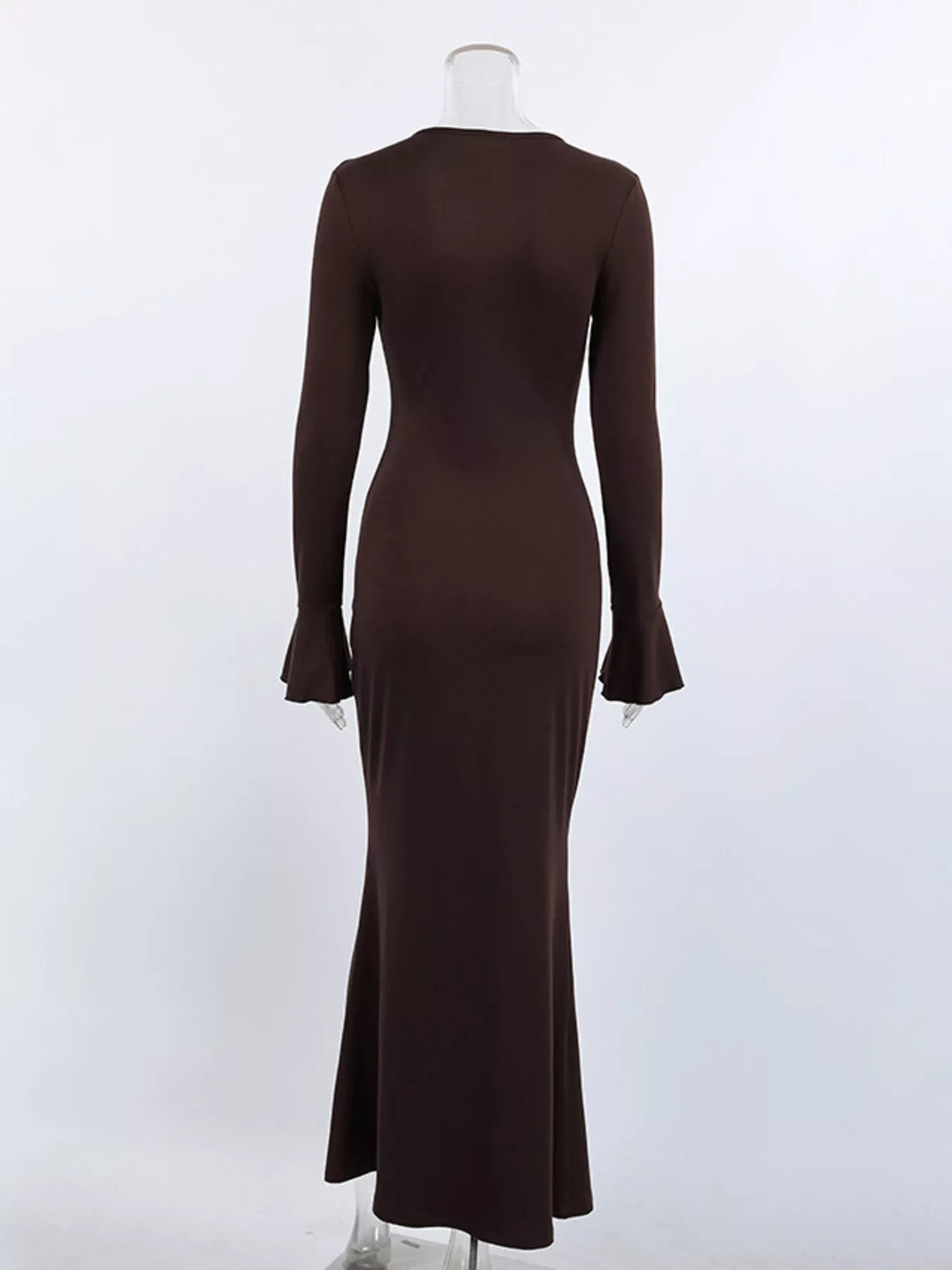 Button-Down Bodycon Maxi Dress - Draped in Grace