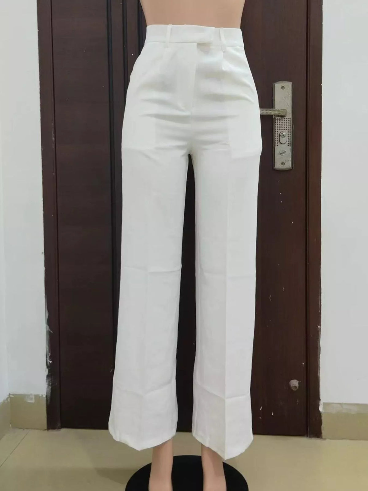 High-Waisted Wide-Leg Pants - Draped in Grace