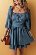 Katalina Frilled Layered Ruched Mini Dress