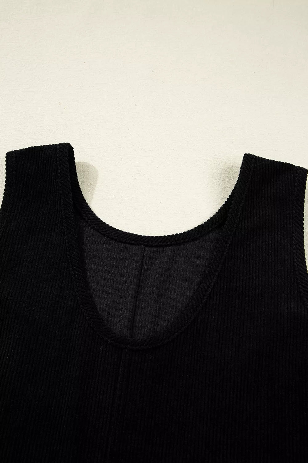 Corduroy Patch Pocket Sleeveless Mini Dress - Draped in Grace