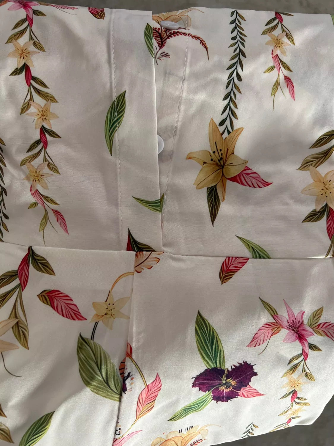 Printed Tie Waist Half Sleeve Romper - Draped in Grace