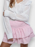 Smocked Wideband Waist Layered Mini Skirt - Draped in Grace