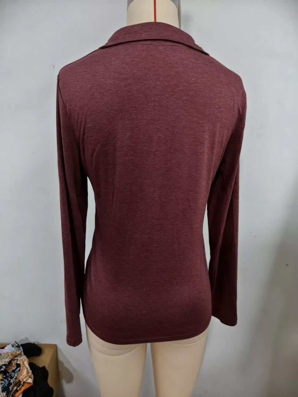 Slim Fit Long Sleeve Quarter-Zip T-Shirt - Draped in Grace