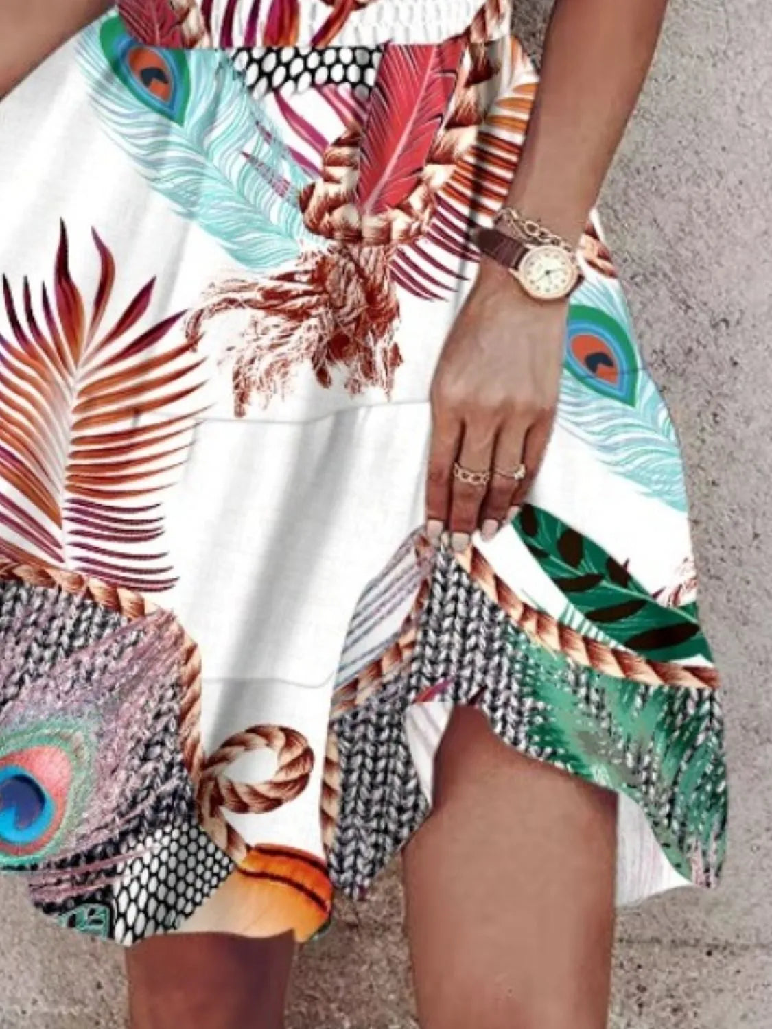 Paisley Print Halter Neck Mini Dress - Draped in Grace