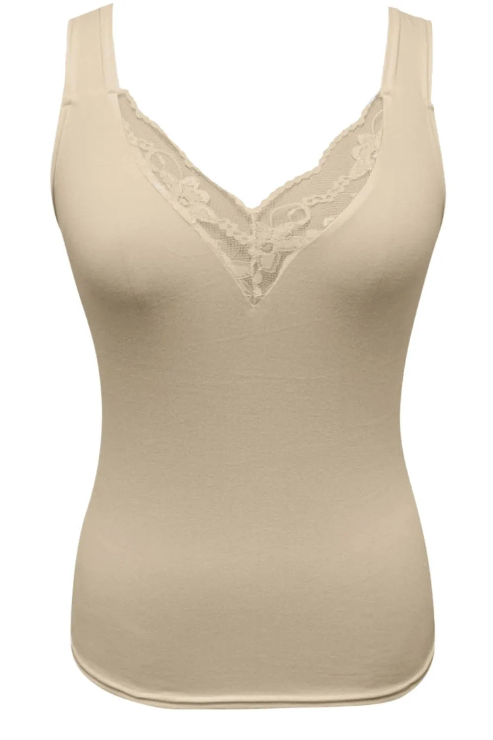 Full Size Lace Detail V-Neck Tank Plus Size - Draped in Grace
