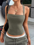 Ribbed Square Neck Cami - Draped in Grace