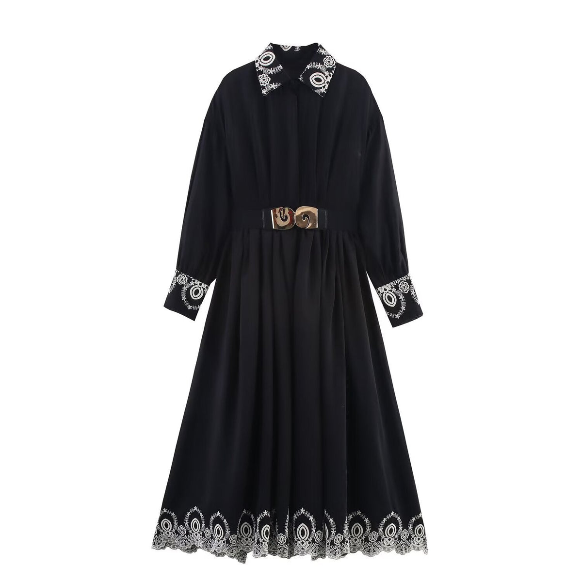 Elegant Embroidered Dress, Central Park | Women - BYMANYC ® New York - Draped in Grace
