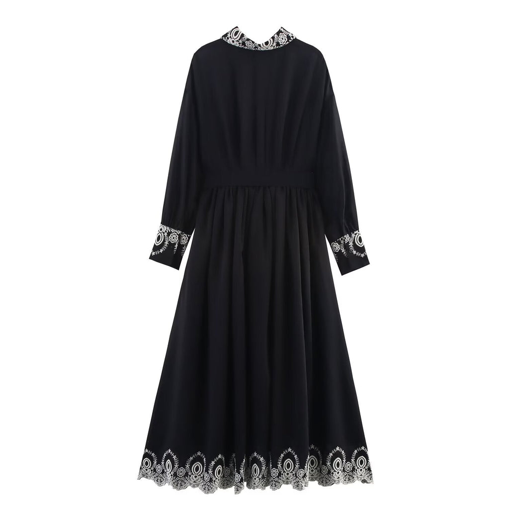 Elegant Embroidered Dress, Central Park | Women - BYMANYC ® New York - Draped in Grace