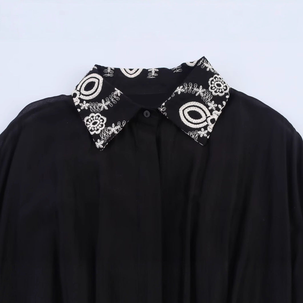 Elegant Embroidered Dress, Central Park | Women - BYMANYC ® New York - Draped in Grace