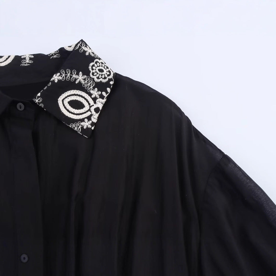 Elegant Embroidered Dress, Central Park | Women - BYMANYC ® New York - Draped in Grace