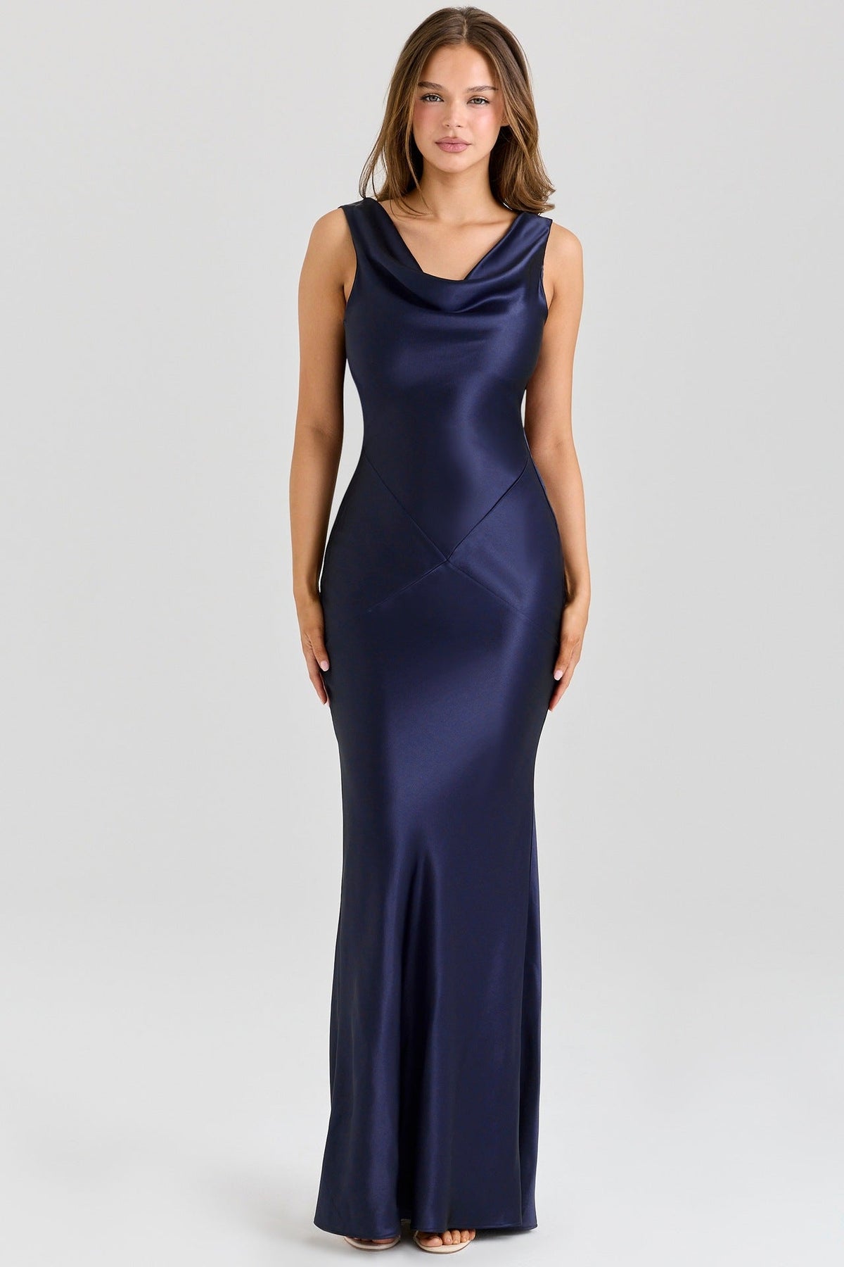 Off-The-Shoulder Fitted Chiffon Dress, Upper West Side, BYMANYC New York. - Draped in Grace