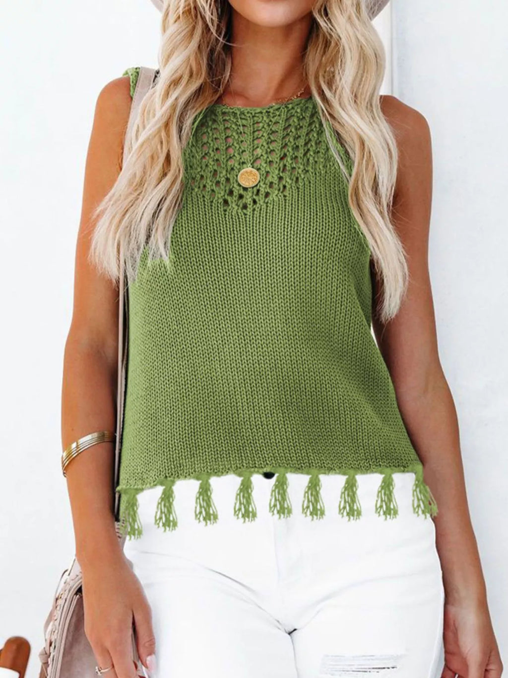 Tassel Knit Tank - Draped in Grace