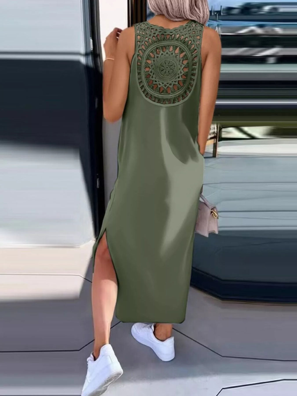 Side Slit Sleeveless Maxi Dress - Draped in Grace