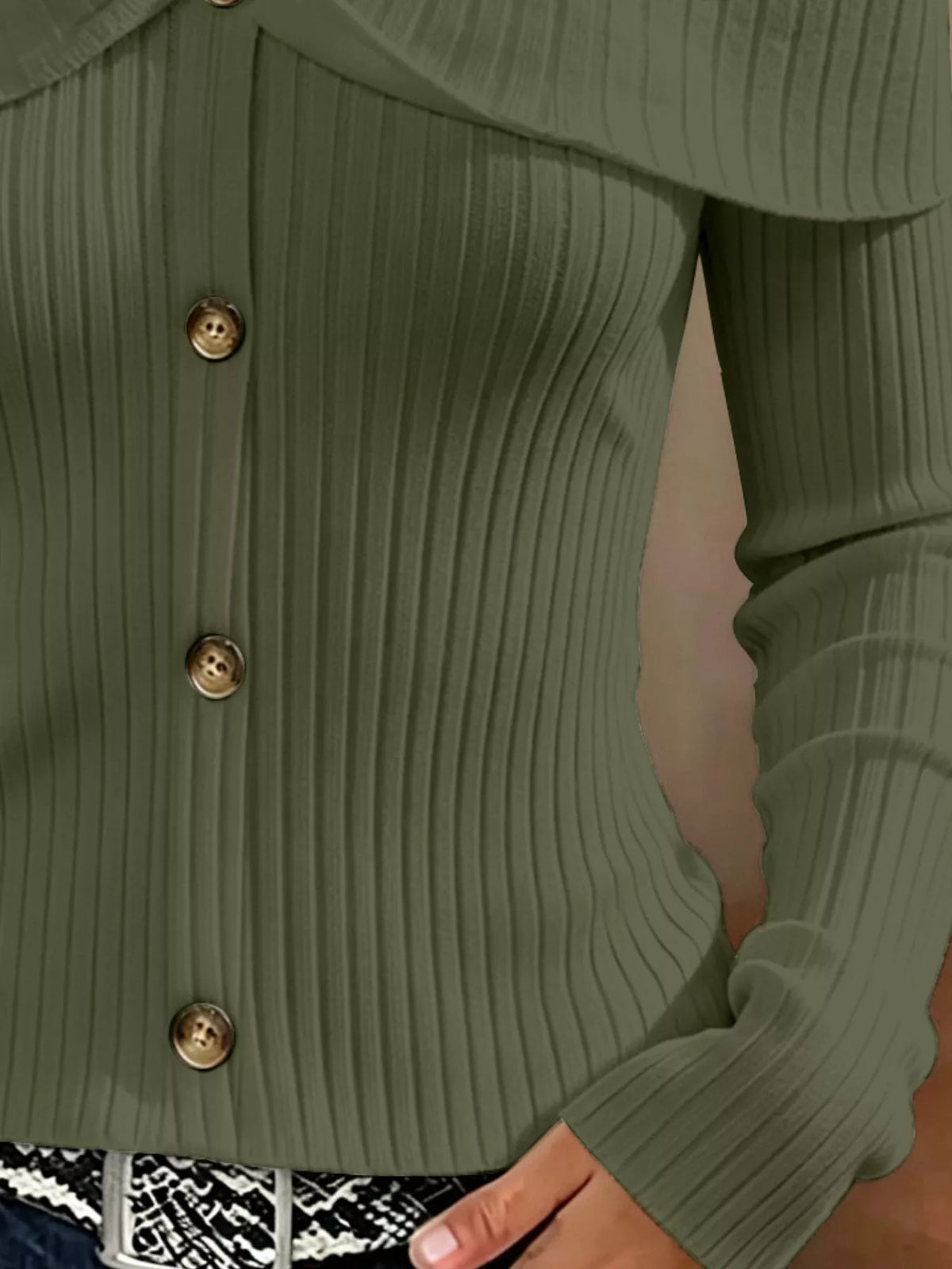 Cold Shoulder Ribbed Knit Top - Draped in Grace
