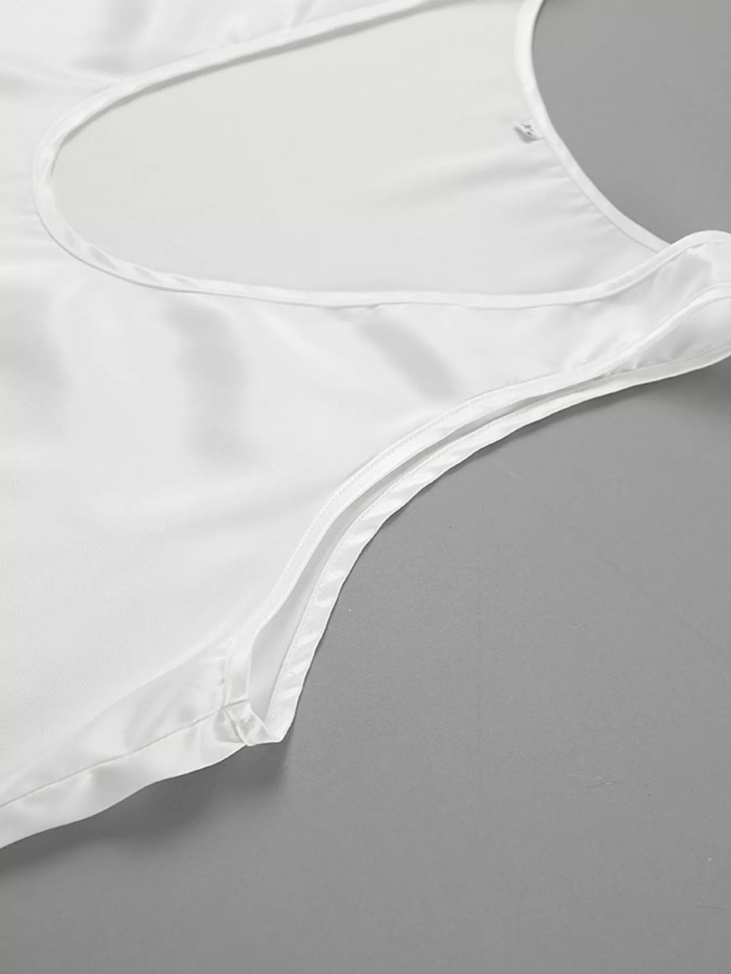 Satin Deep V-Neck Tank - Draped in Grace