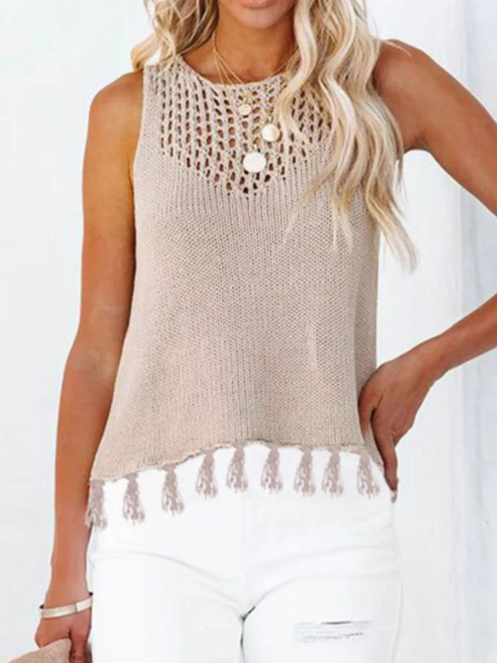 Tassel Knit Tank - Draped in Grace