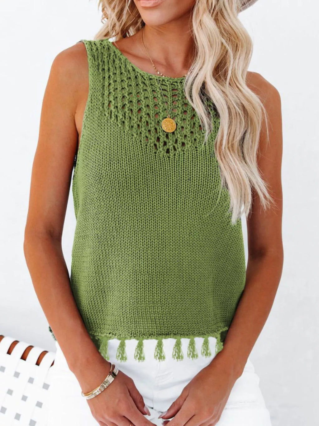 Tassel Knit Tank - Draped in Grace