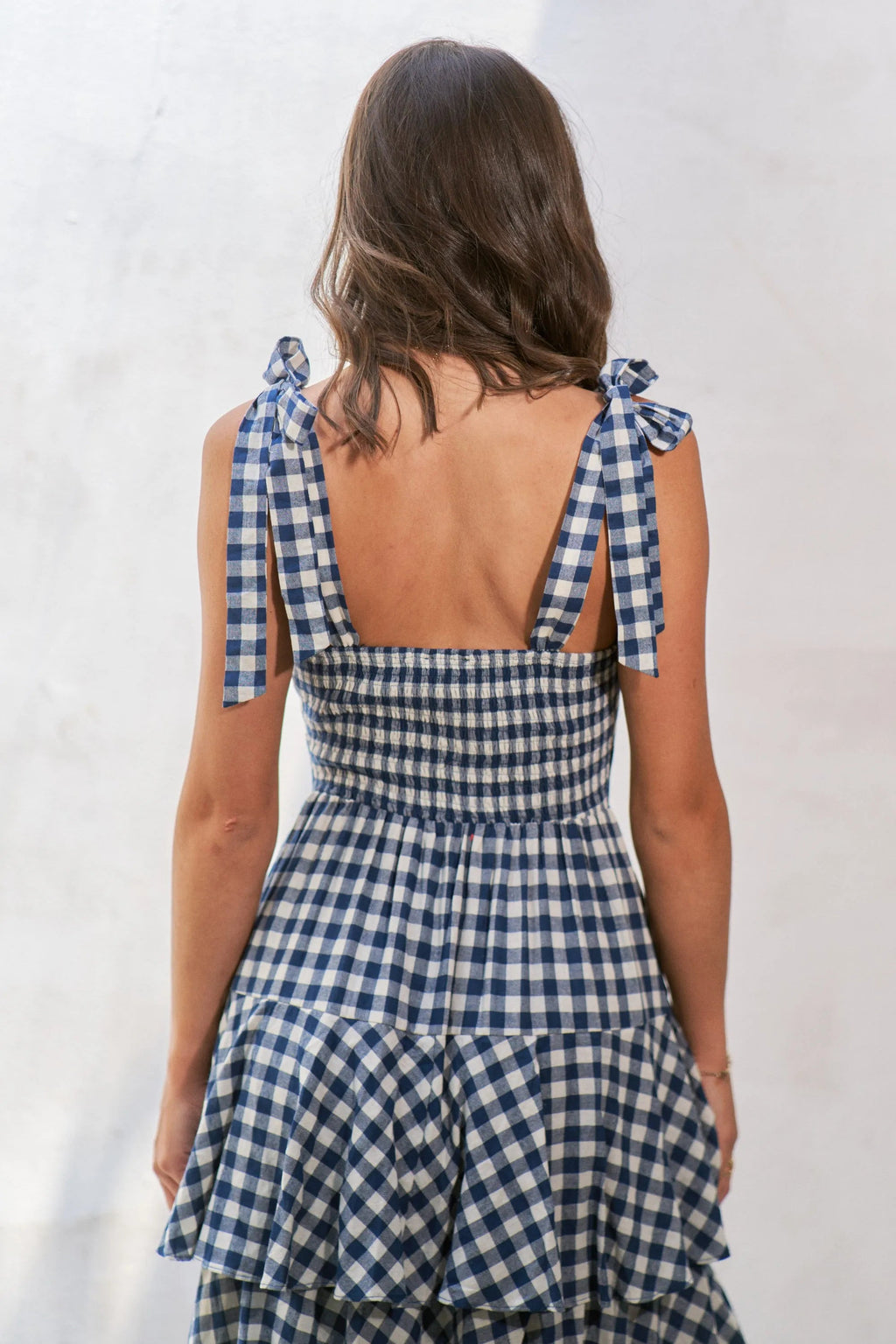 Jade By Jane Gingham Tiered Maxi Dress
