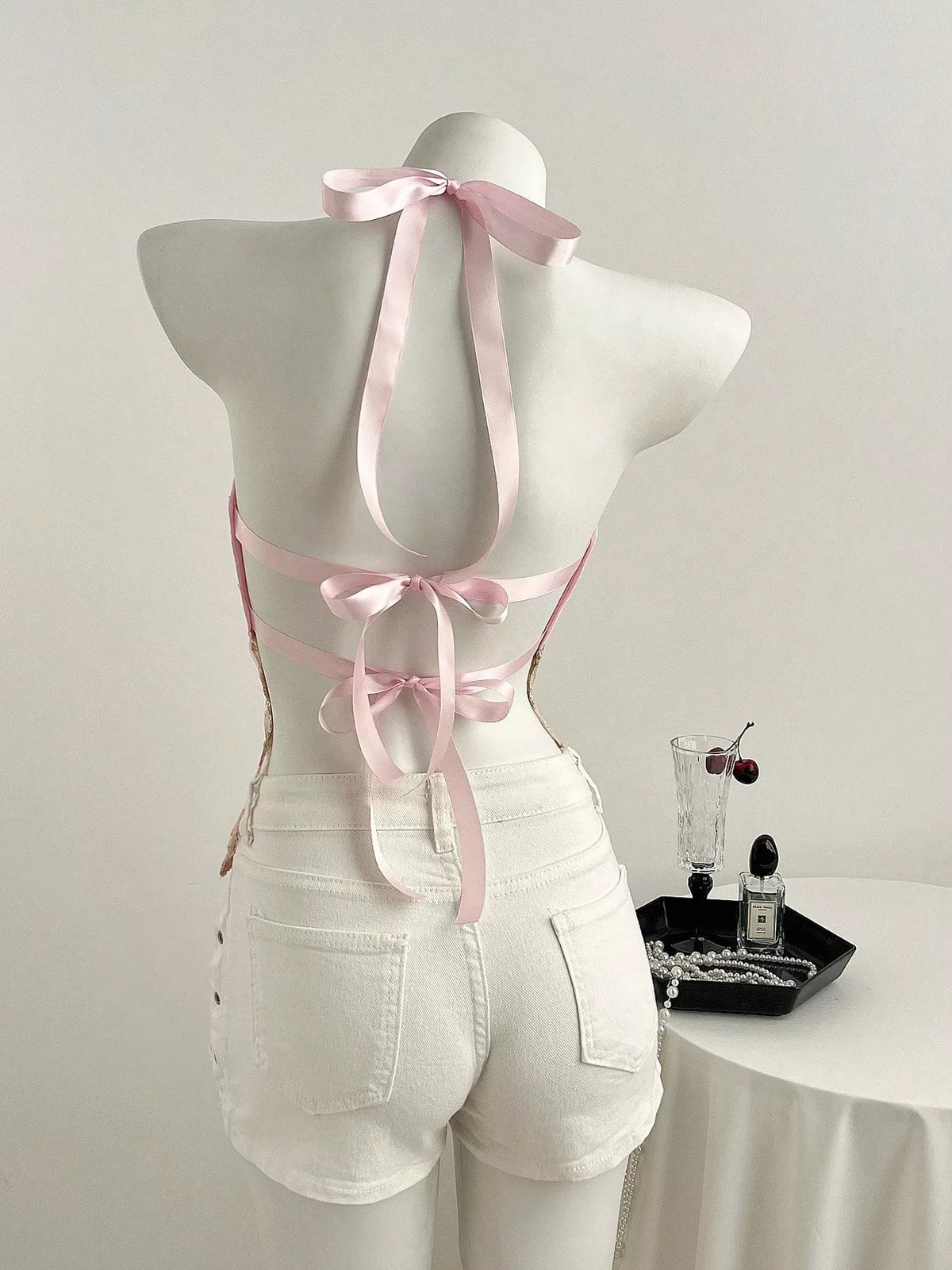 Sequin Halter Neck Cami - Draped in Grace