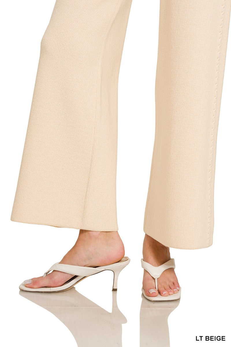 Zenana Viscose Sweater Pants - Draped in Grace