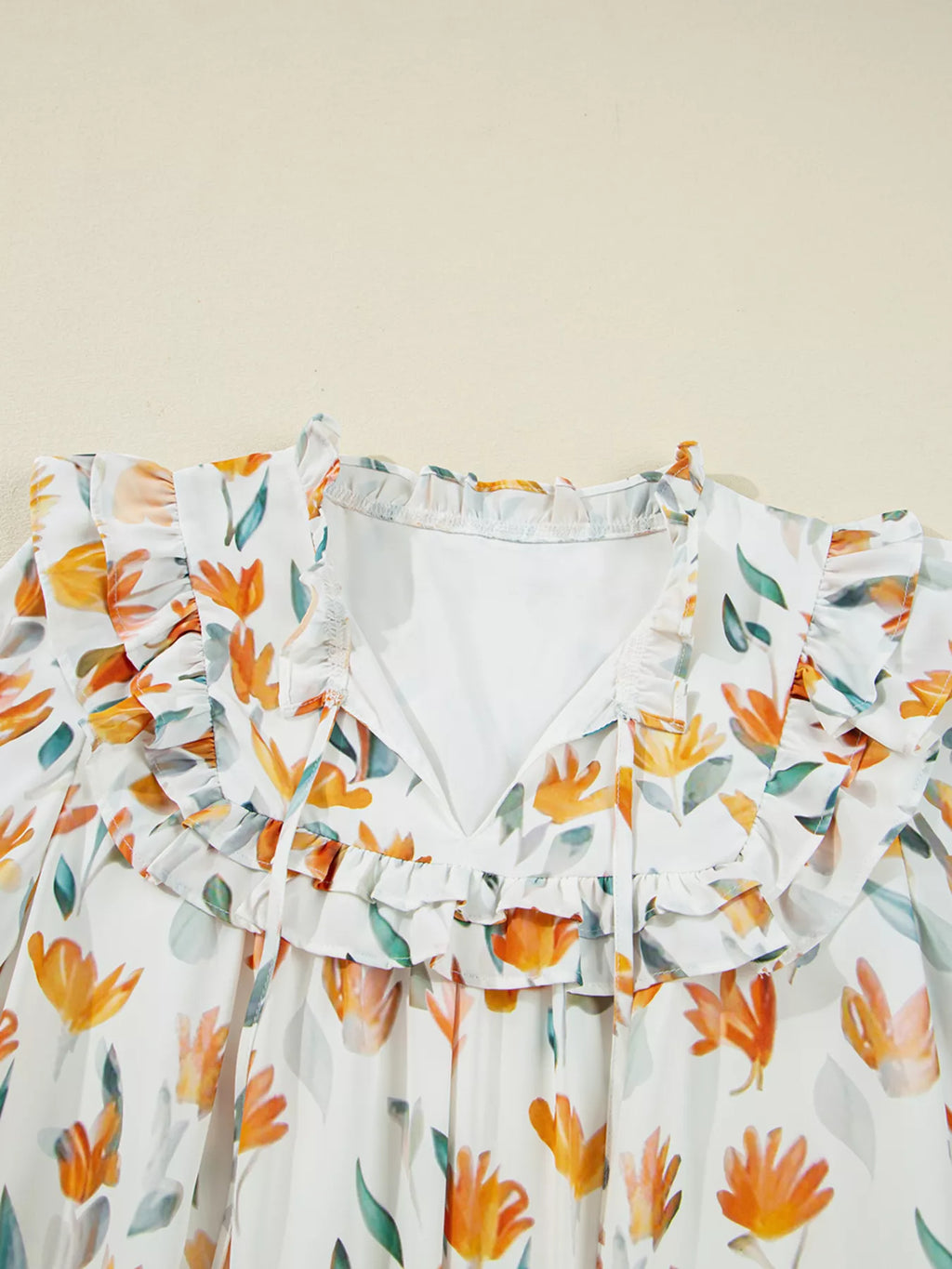 Bohemian Floral Print Ruffle Mini Dress - Draped in Grace