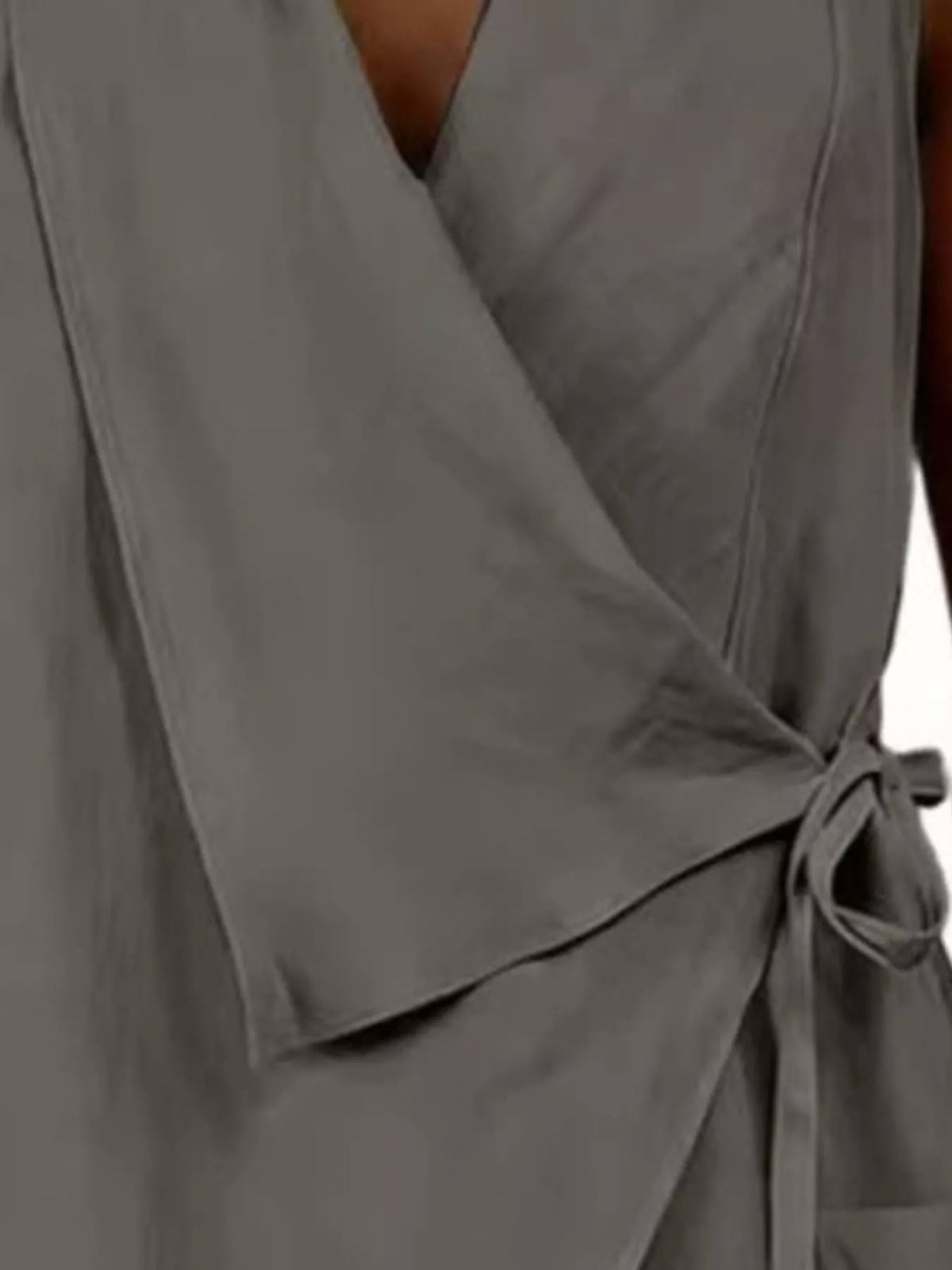Tie Detail Sleeveless Top - Draped in Grace