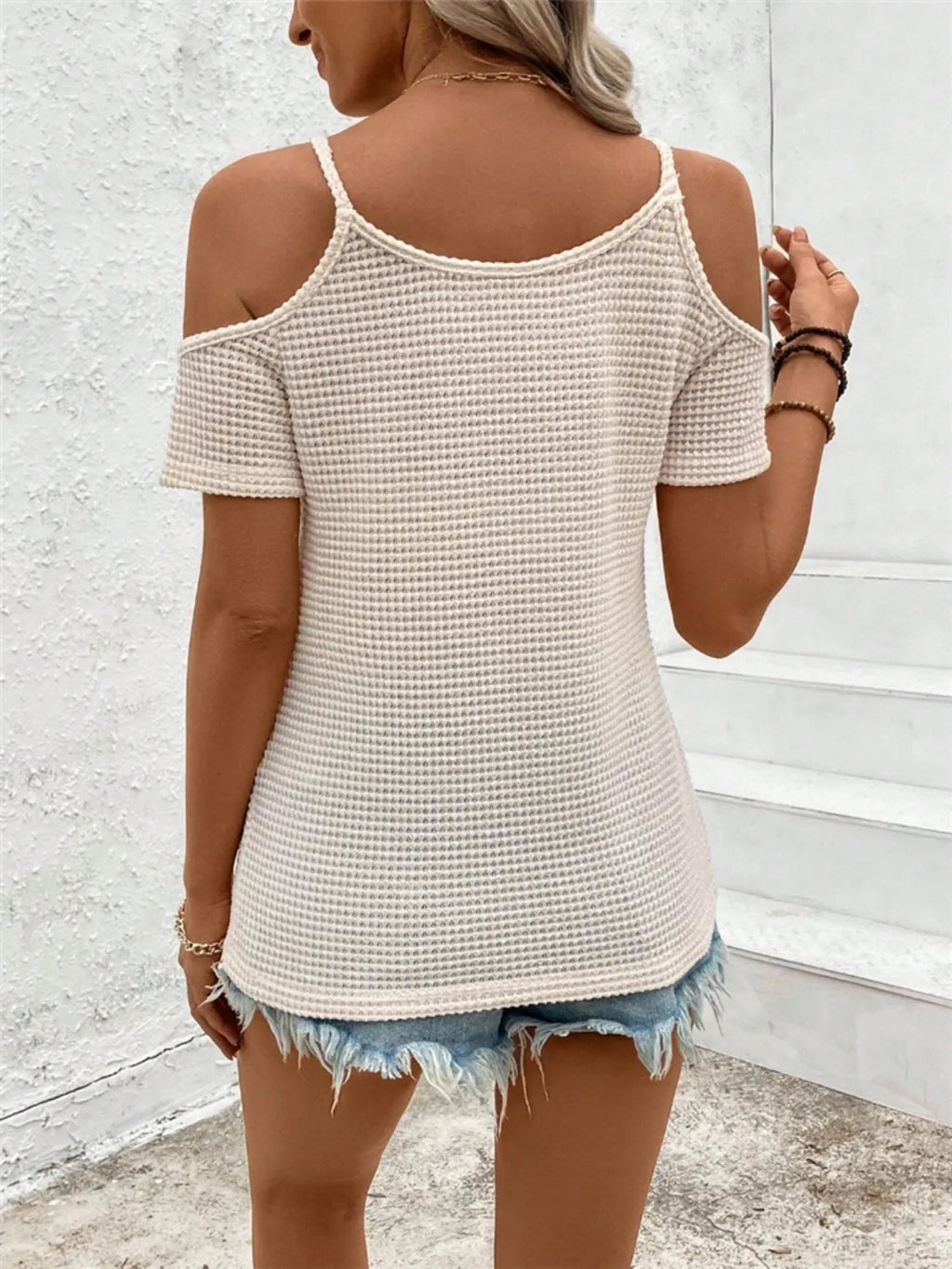 Crochet Cold Shoulder Top - Draped in Grace